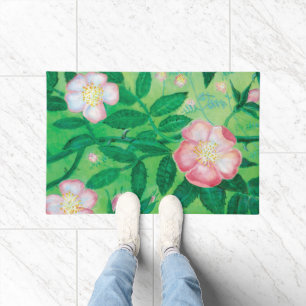Paillasson Fleurs Roses roses Jardin secret