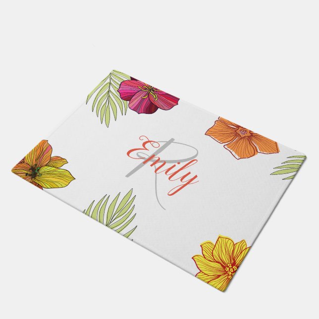 Paillasson Floral d'Aloha hawaïen (Incliné)