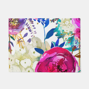 Paillasson Floral floral moderne et coloré