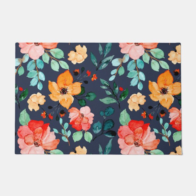 Paillasson Floral Surface Motif - Mode Printemps Décoratif (Devant)