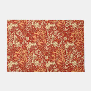 Paillasson Flore d'algues Art nouveau, corail profond Orange