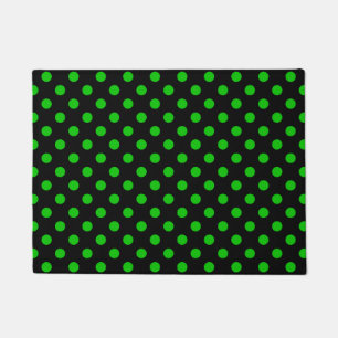 Paillasson Fond noir pois verts