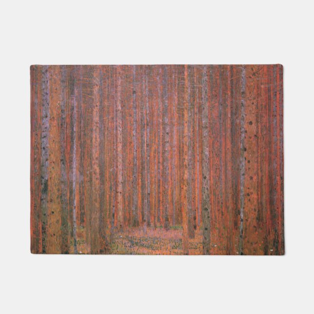 Paillasson Forêt de sapins (par Gustav Klimt) (Devant)