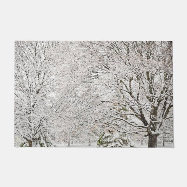 Paillasson Forêt hivernale neige (Devant)