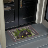 Forêt Outdoor Black Bear Welcome Doormat