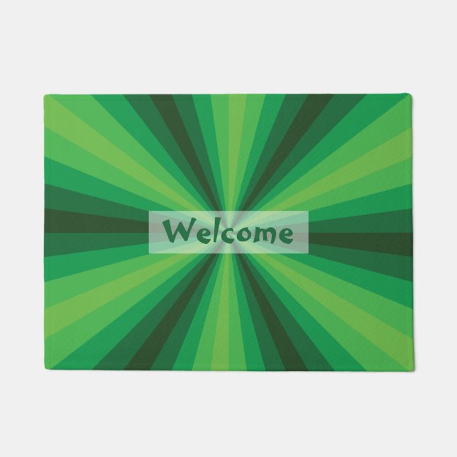 Paillasson Format de porte vert de l'illusion optique (Devant)