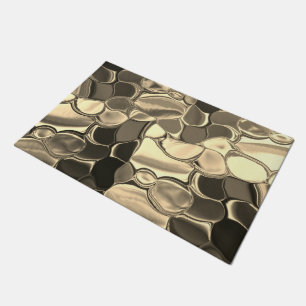 Paillasson Formes arrondies en bronze ou beige, brillantes