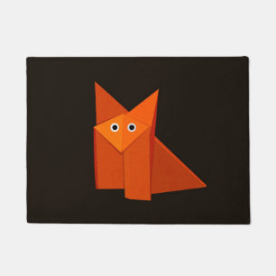 Paillasson Fox mignon foncé d'origami