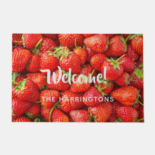 Paillasson Fraises de nom personnalisé
