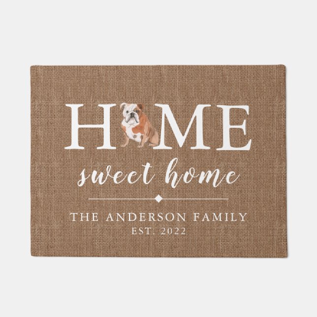 Paillasson Français Bulldog Home Sweet Home Doormat (Devant)