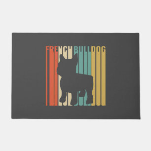 Paillasson French Bulldog Retro 1970 Dog Silhouette Frenchie