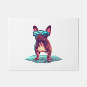Paillasson French Bulldog SciFi avec lunettes de soleil Cool