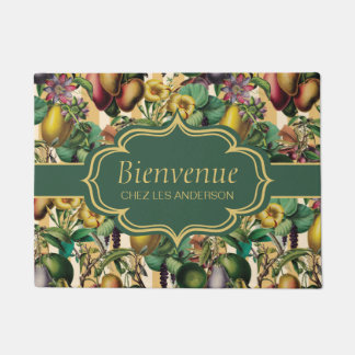 Paillasson French Retro Floral Bienvenue Doormat