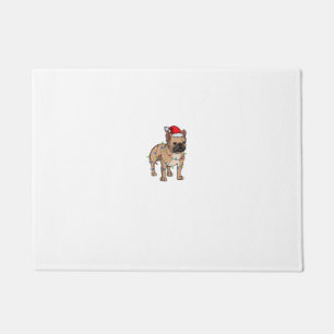 Paillasson Frenchie Santa Hat & Christmas Lights Français mig