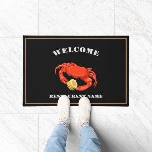 Paillasson Fruits de mer modernes accueil Crab rouge Corail N