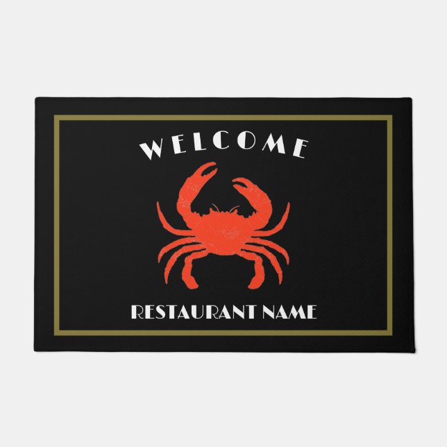 Paillasson Fruits de mer modernes accueil Crabe rouge personn (Devant)