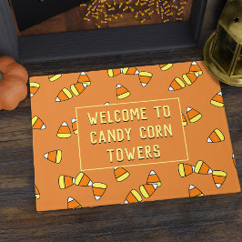 Paillasson Fun Candy Corn Motif Halloween Welcome Doormat