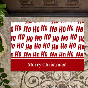Paillasson Fun Ho Ho Ho Red Holiday Motif Joyeux Noël