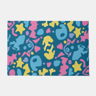 Paillasson Fun pastel coloré formes vibrantes