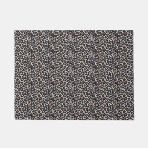 Paillasson funky fun fluffy empreinte de léopard motif origin