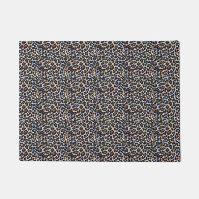 Paillasson funky fun fluffy empreinte de léopard motif origin (Devant)