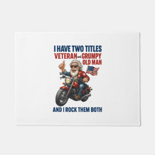 Paillasson Funky Grumpy Vieux Homme Vétérinaire Moto