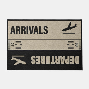 Paillasson Funny Arrivals And Departures Doormat,Plane Mat