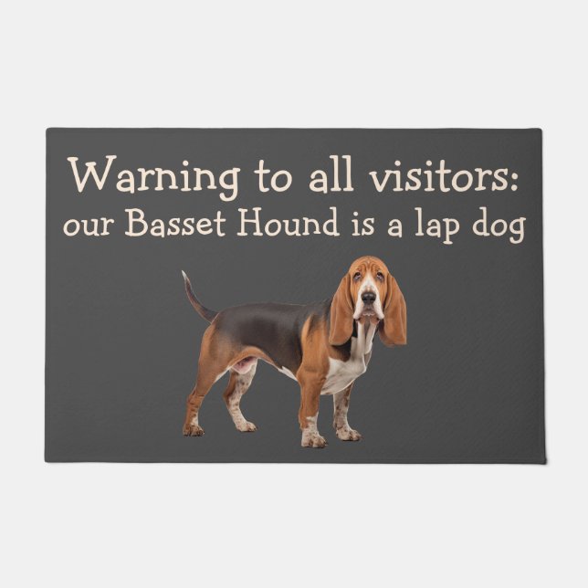 Paillasson Funny Basset Hound Thème Maison Animaux Humours Ma (Devant)