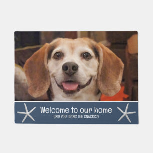 Paillasson Funny Beach Chien Photo Bienvenue Snacks Marine Bl