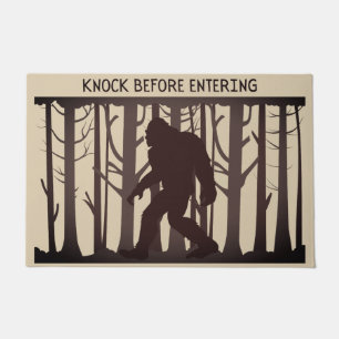 Paillasson Funny Bigfoot Sasquatch silhouette frapper avant
