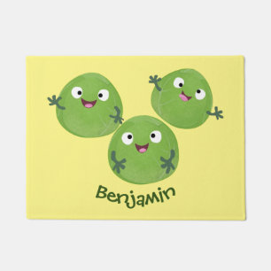 Paillasson Funny Brussels sprouts légumes caricature
