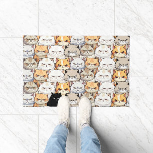 Paillasson Funny coloré Moody Meow Cats Kitten Motif animal