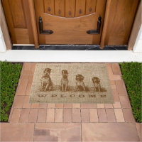 Funny Hilarious Bulldogs personnalisé mat de porte