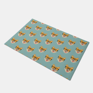 Paillasson Funny Hipster Corgi Motif