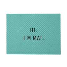 Funny Humour moderne Turquoise Motif Hi I am Entré