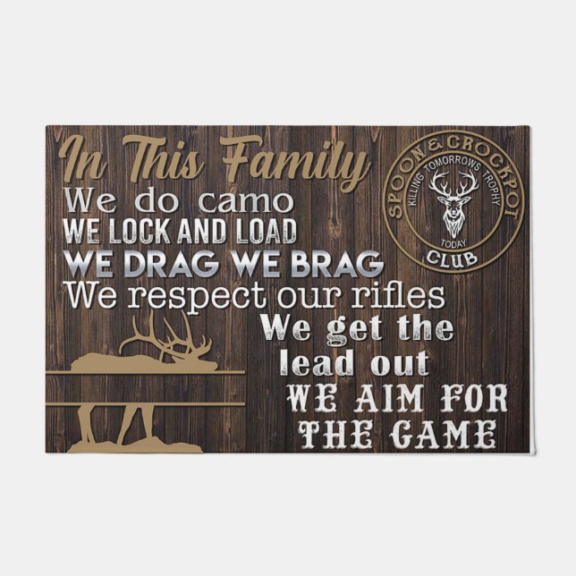 Paillasson Funny In This Family Hunting Rules (Devant)