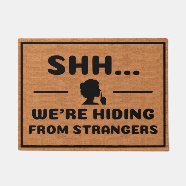 Paillasson Funny Introvert Humor Rustic Brown Minimalist (Devant)