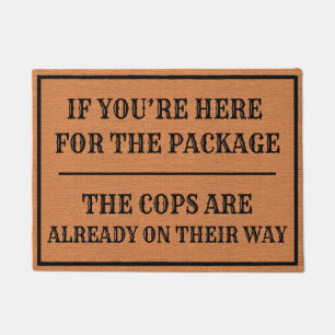 Paillasson Funny Porch Pirate Avertissement Rustique Brown Mi
