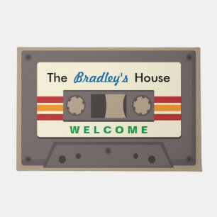 Paillasson Funny Retro Music Cassette Mixtape Personnalisé Ac