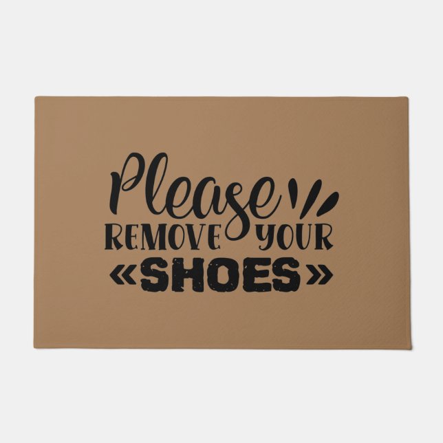 Paillasson Funny Sarcastic Merci de retirer vos chaussures Bi (Devant)