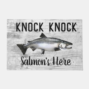 Paillasson Funny Saumon Pun de pêche Knock