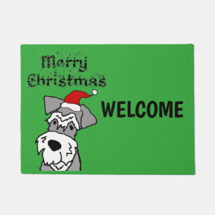 Paillasson Funny Schnauzer Dog Joyeux Noël
