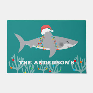 Paillasson Funny Shark Porte de Noël Mat