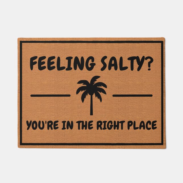 Paillasson Funny Tropical Humor Palm Tree Minimalist Rustic (Devant)