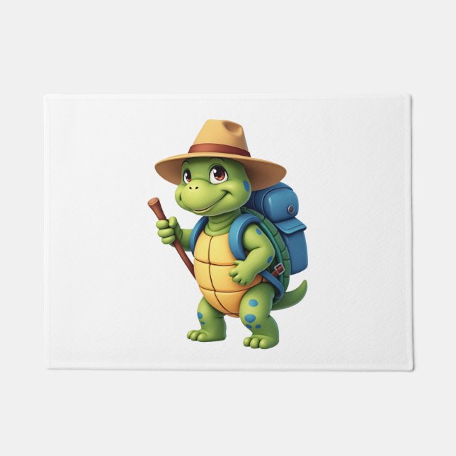 Paillasson Funny Turtle Hiking Graphic Camping Lover Adventur (Devant)