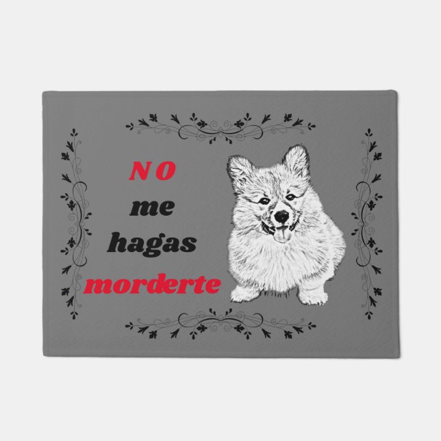 Paillasson Funny Welsh Corgi Doormat (Felpudo) en espagnol (Devant)