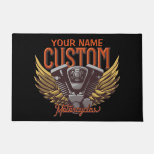 Paillasson Garage de moto personnalisé Aigle de moto