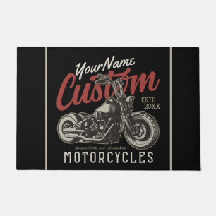 Paillasson Garage de moto Rebel Cruiser Personnalisé