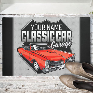 Paillasson Garage de voiture classique convertible personnali