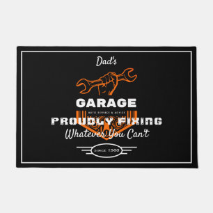 Paillasson Garage papa ou n'importe quel nom Fixer fièrement 